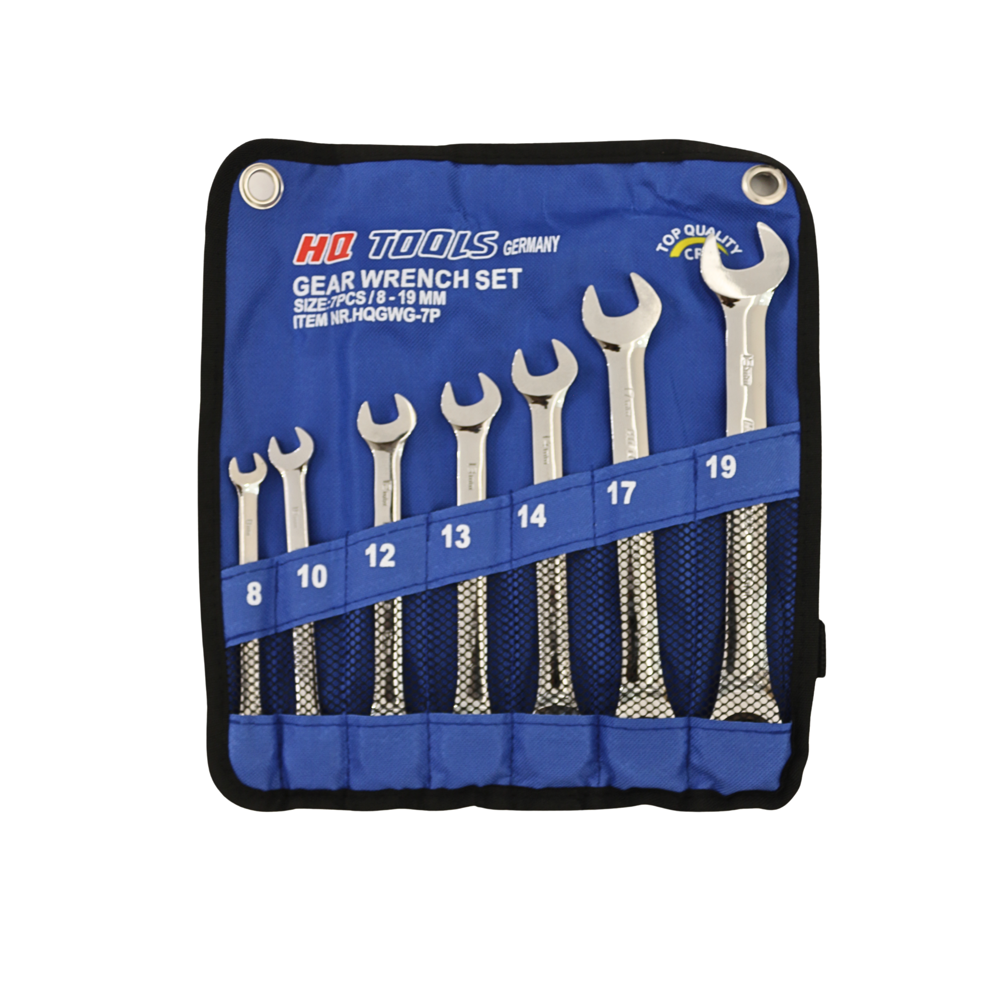 HQ TOOLS GEAR WRENCH SET  SIZE:7PCS /8-19 MM ITEM NR.HQGWG-7P