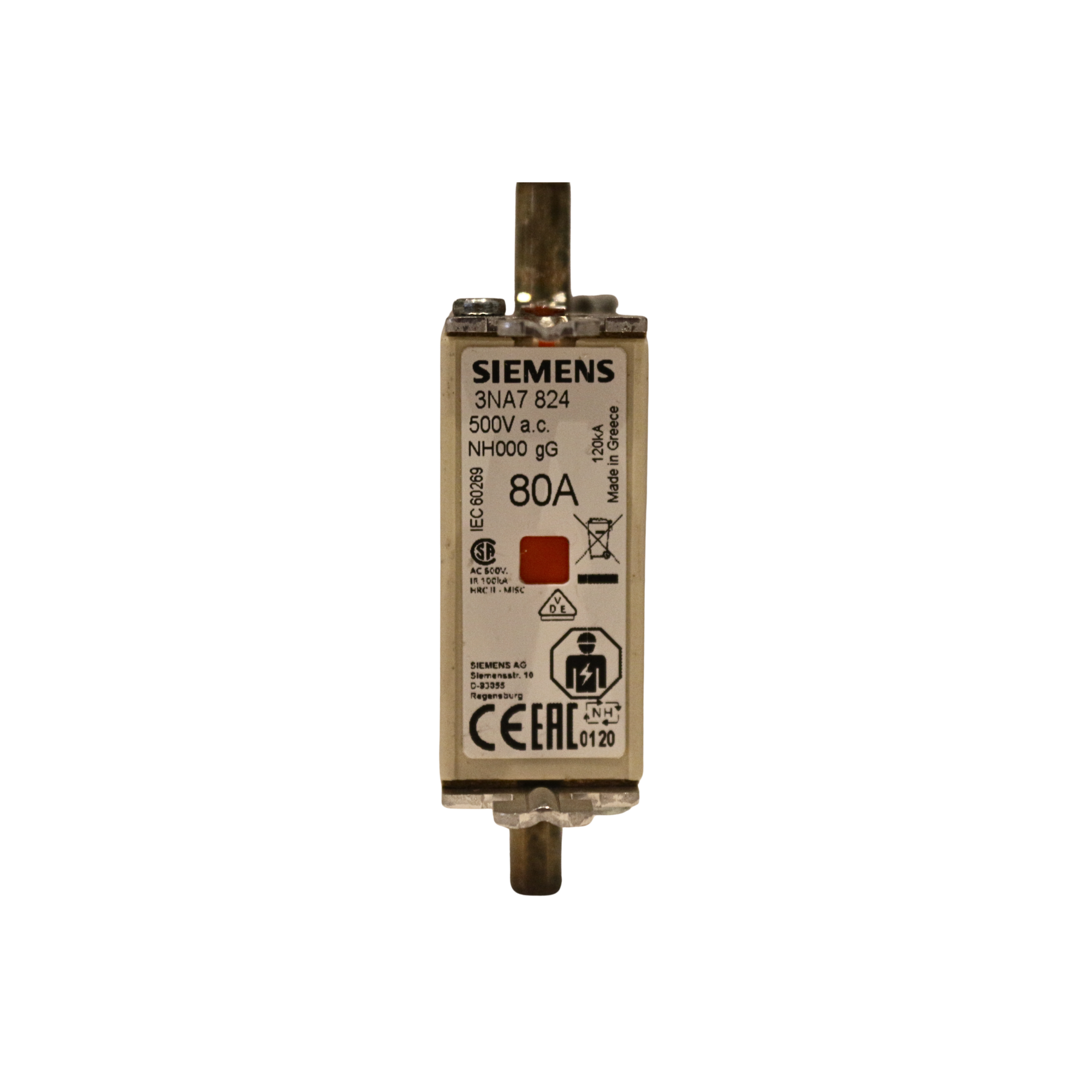 SIEMENS - 3NA7 824- 500V -IEC 60269 - 80A