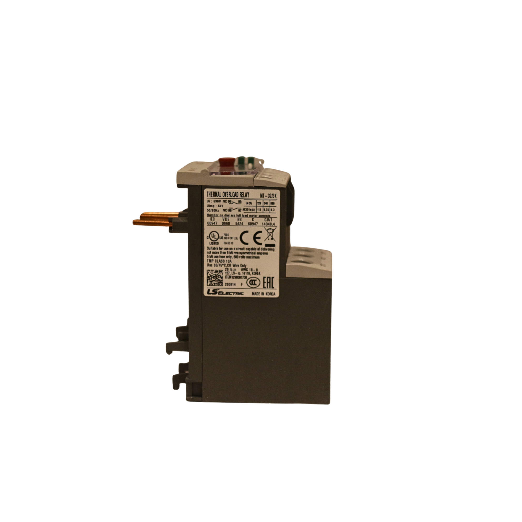 LS ELECTRIC-MT-32/3K - THERMAL OVERLOAD RELAY- 1298001700