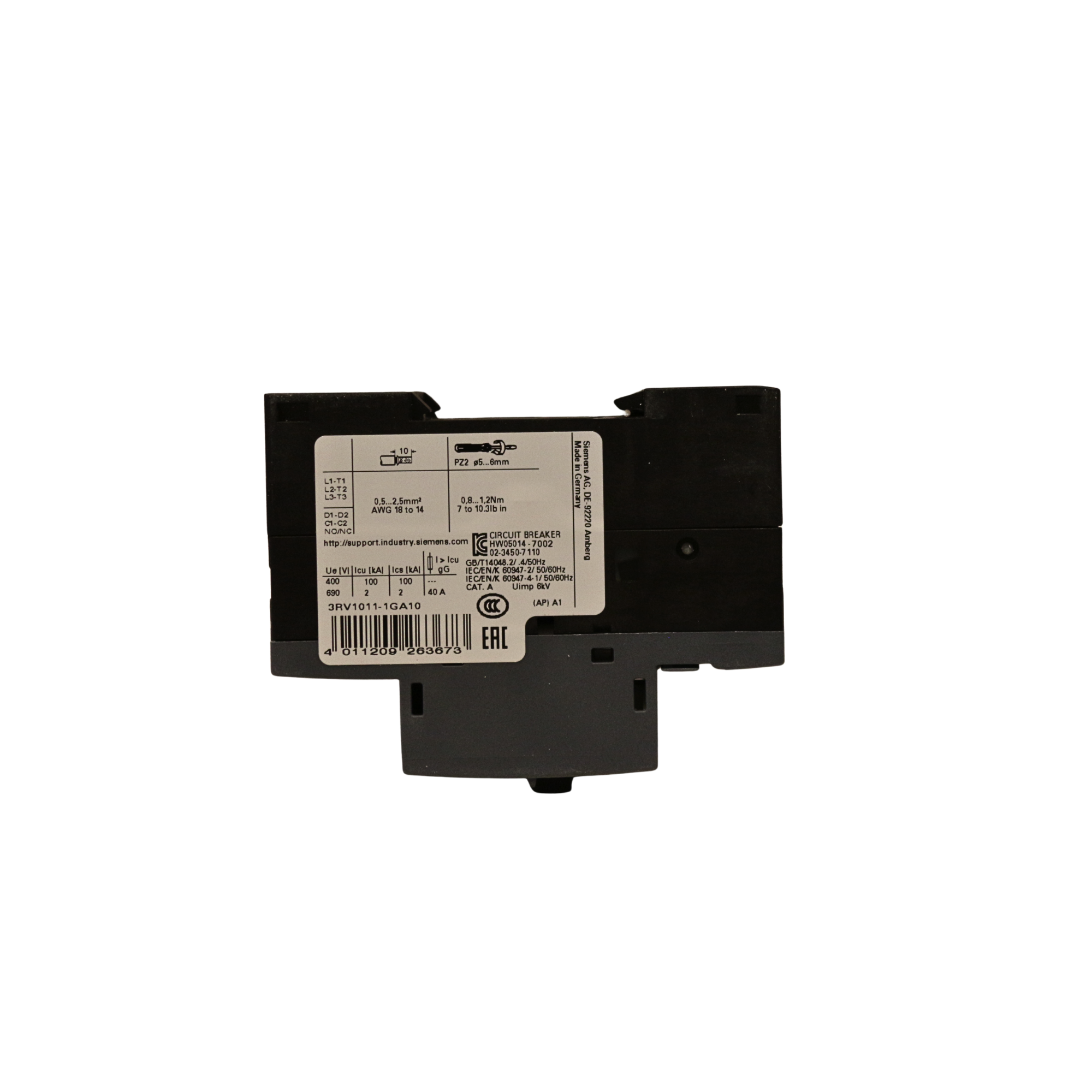 SIEMENS SIRIUS - 3RV1011-1GA10 - 4011209 263673