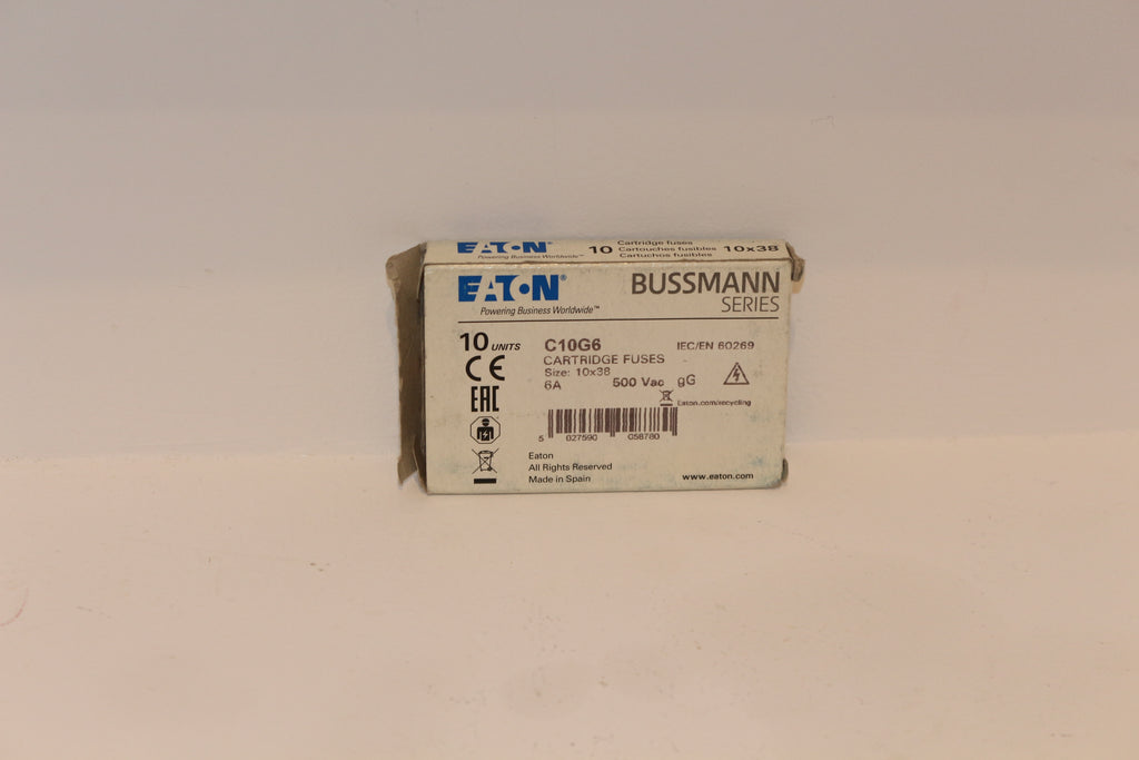 EATON - C10G6 -CARTRIDGE FUSES - IEC/EN 60269 - 10 UNITS