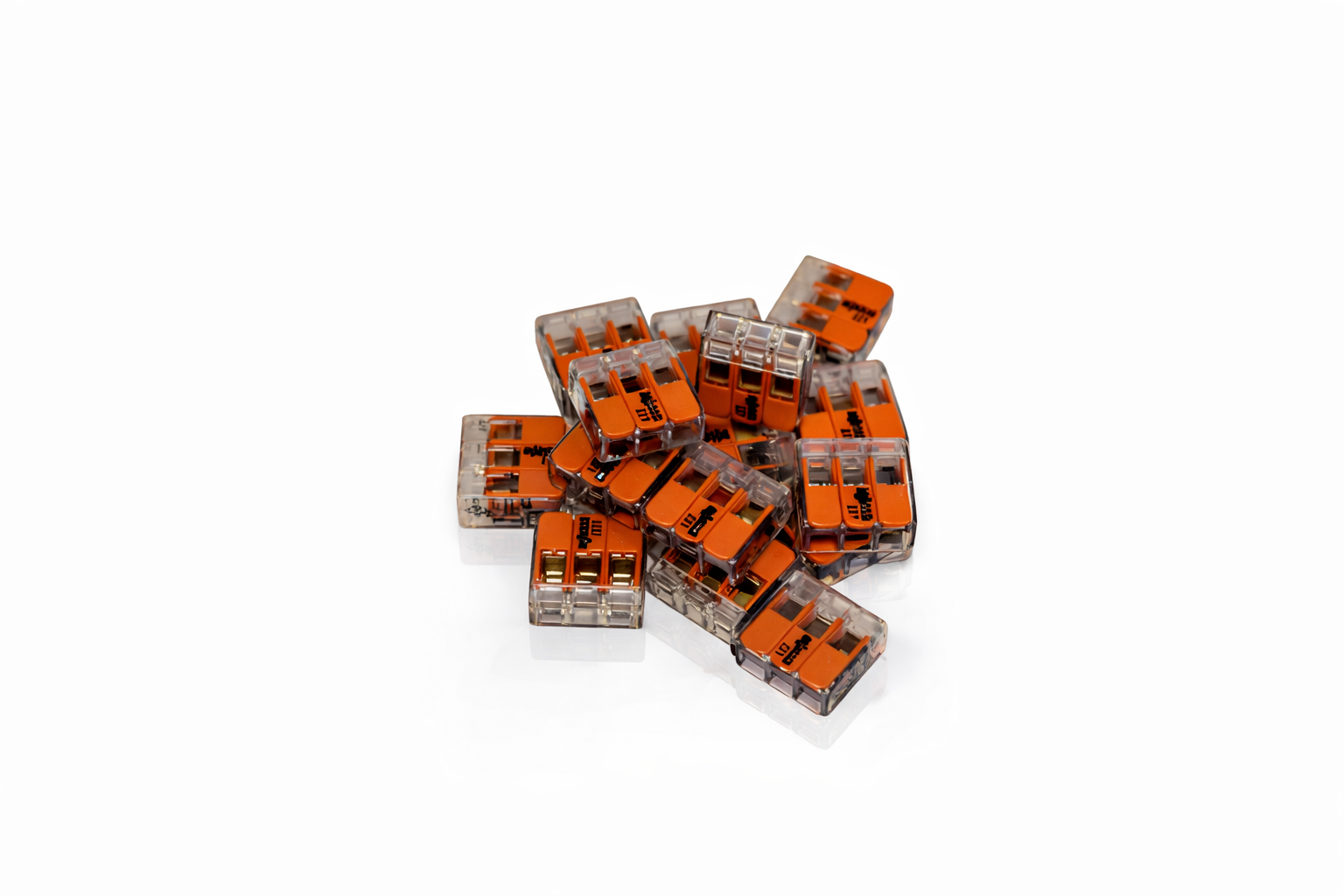 WAGO 221 Lever Wire Connector 3 Port – Compact Splicing Terminal – Orange